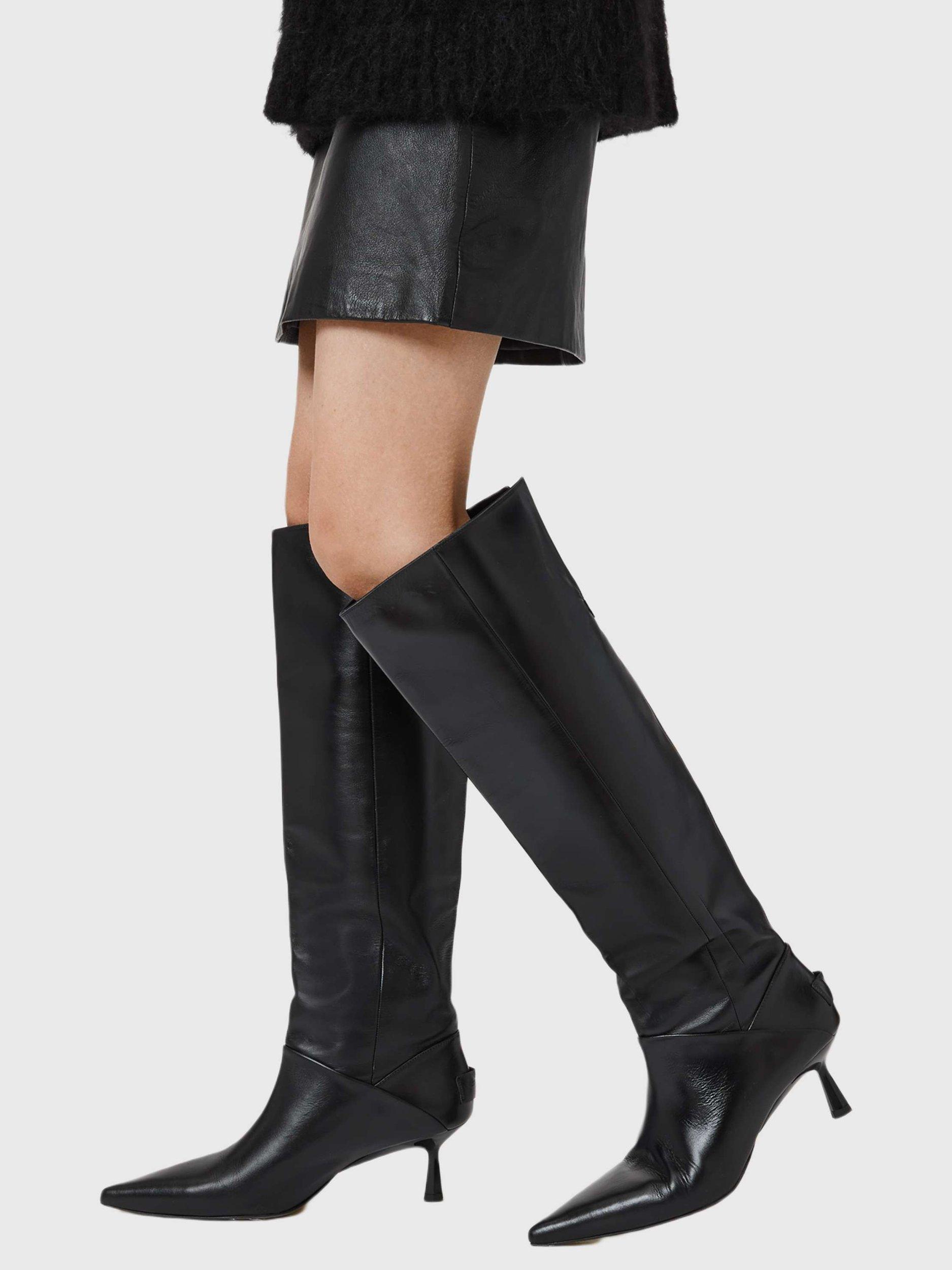 Product image 2 of 6, which shows AllSaints Odyssey Low Boots, Black, EU36