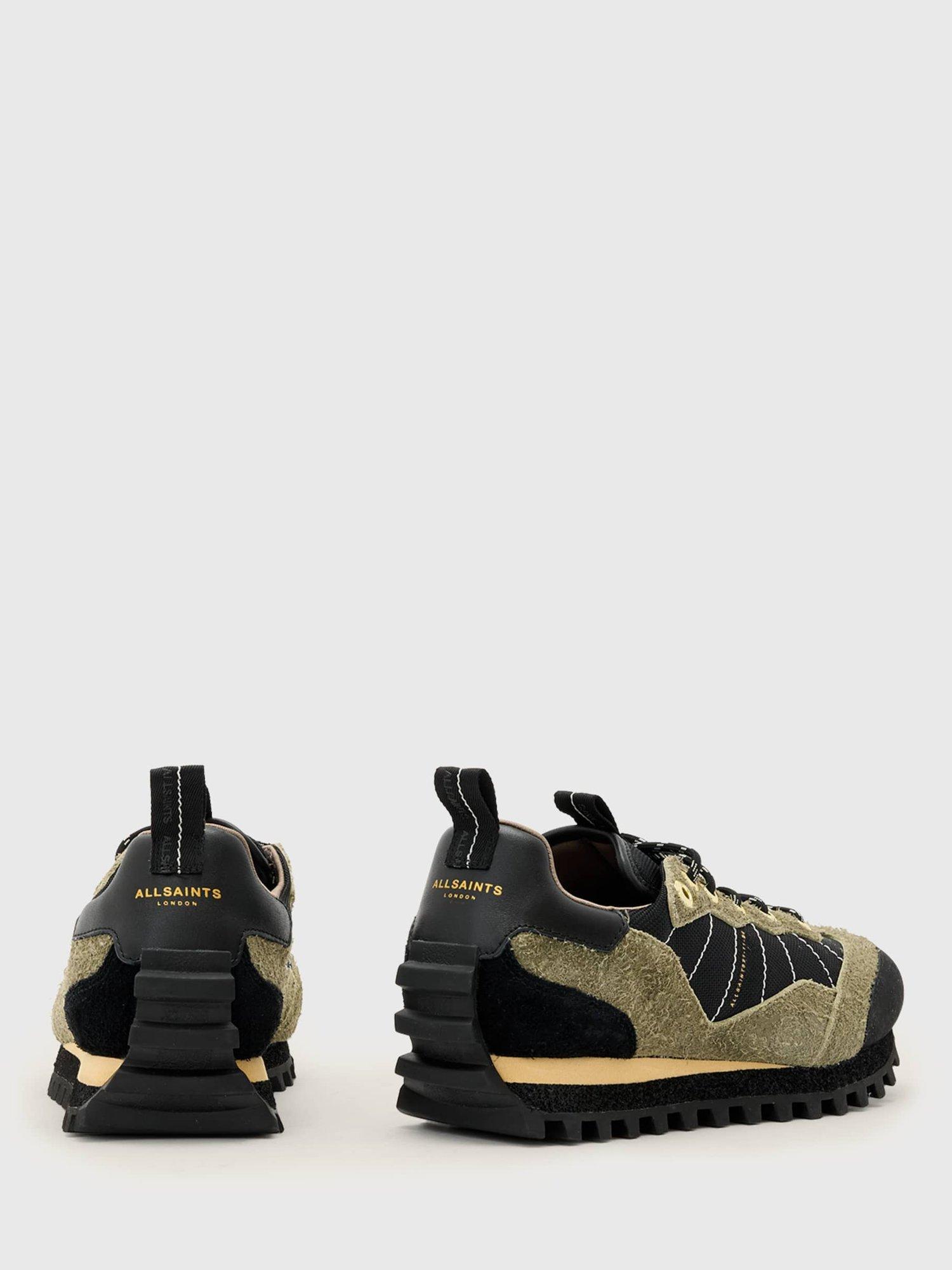 Product image 5 of 5, which shows AllSaints Nevis Suede Blend Fashion Trainers, Green Khaki, EU36