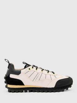 AllSaints Nevis Suede Blend Fashion Trainers, Blush Pink