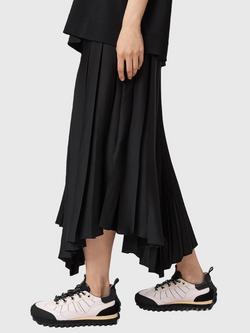 AllSaints Nevis Suede Blend Fashion Trainers - view 2, Blush Pink