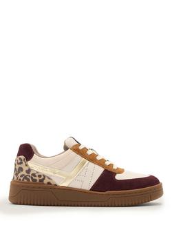 AllSaints Vix Suede Blend Trainers, Brown/Multi, Brown/Multi