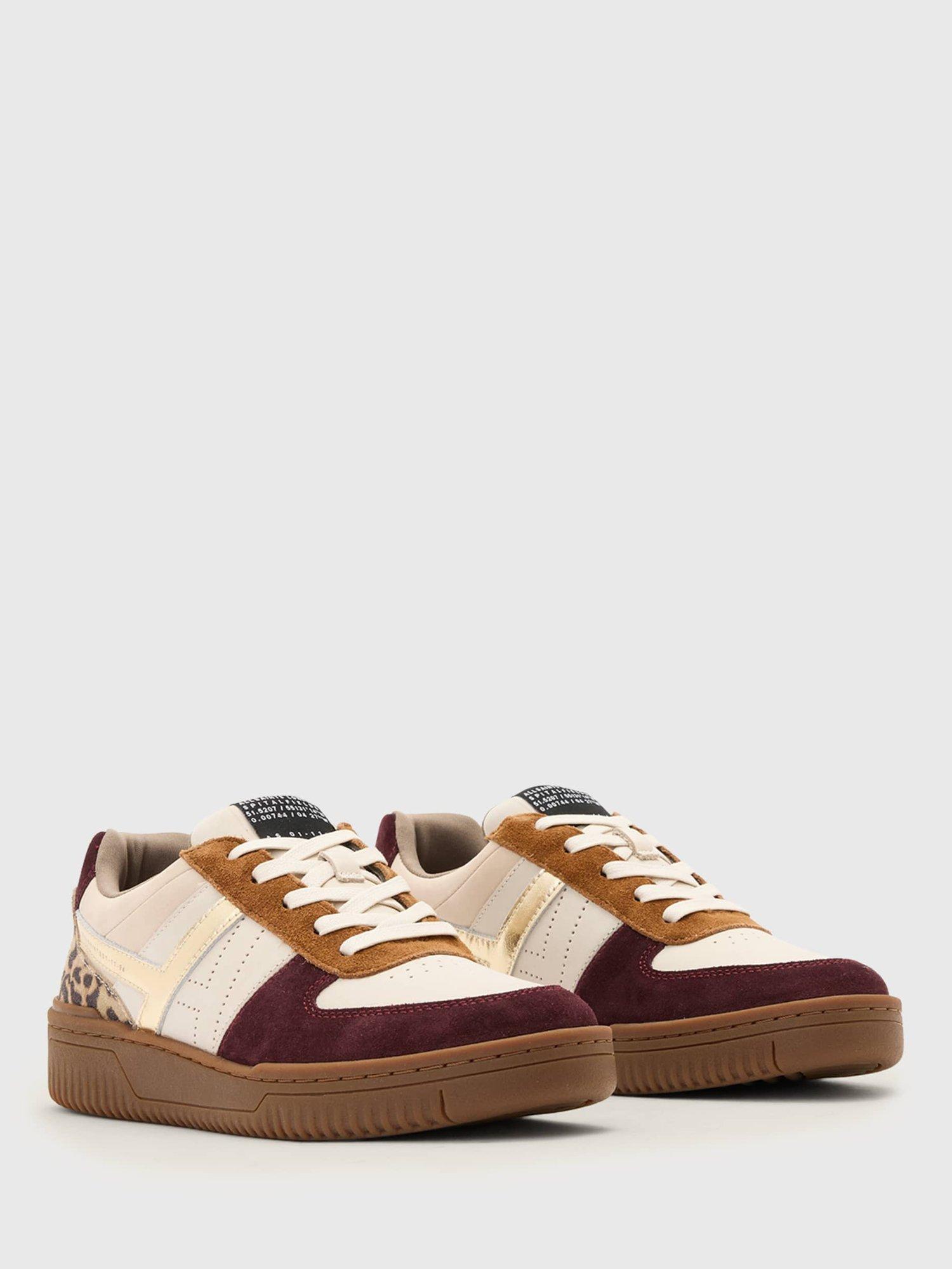 Product image 4 of 6, which shows AllSaints Vix Suede Blend Trainers, Brown/Multi, EU36