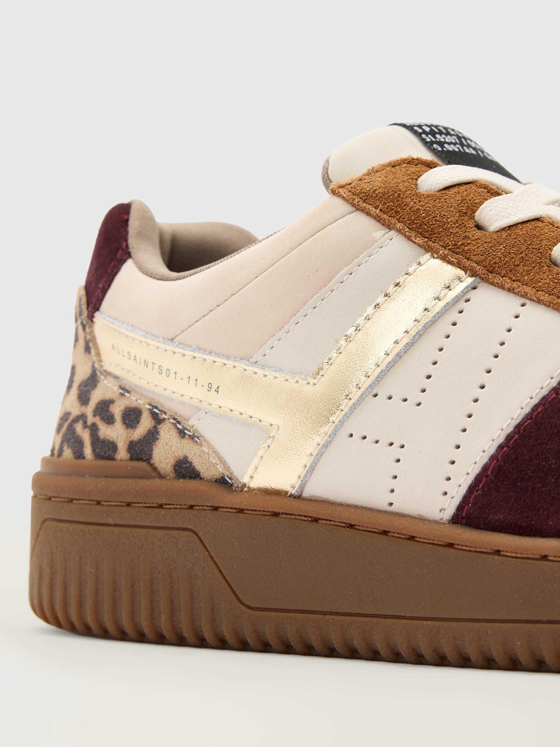 Product image 5 of 6, which shows AllSaints Vix Suede Blend Trainers, Brown/Multi, EU36