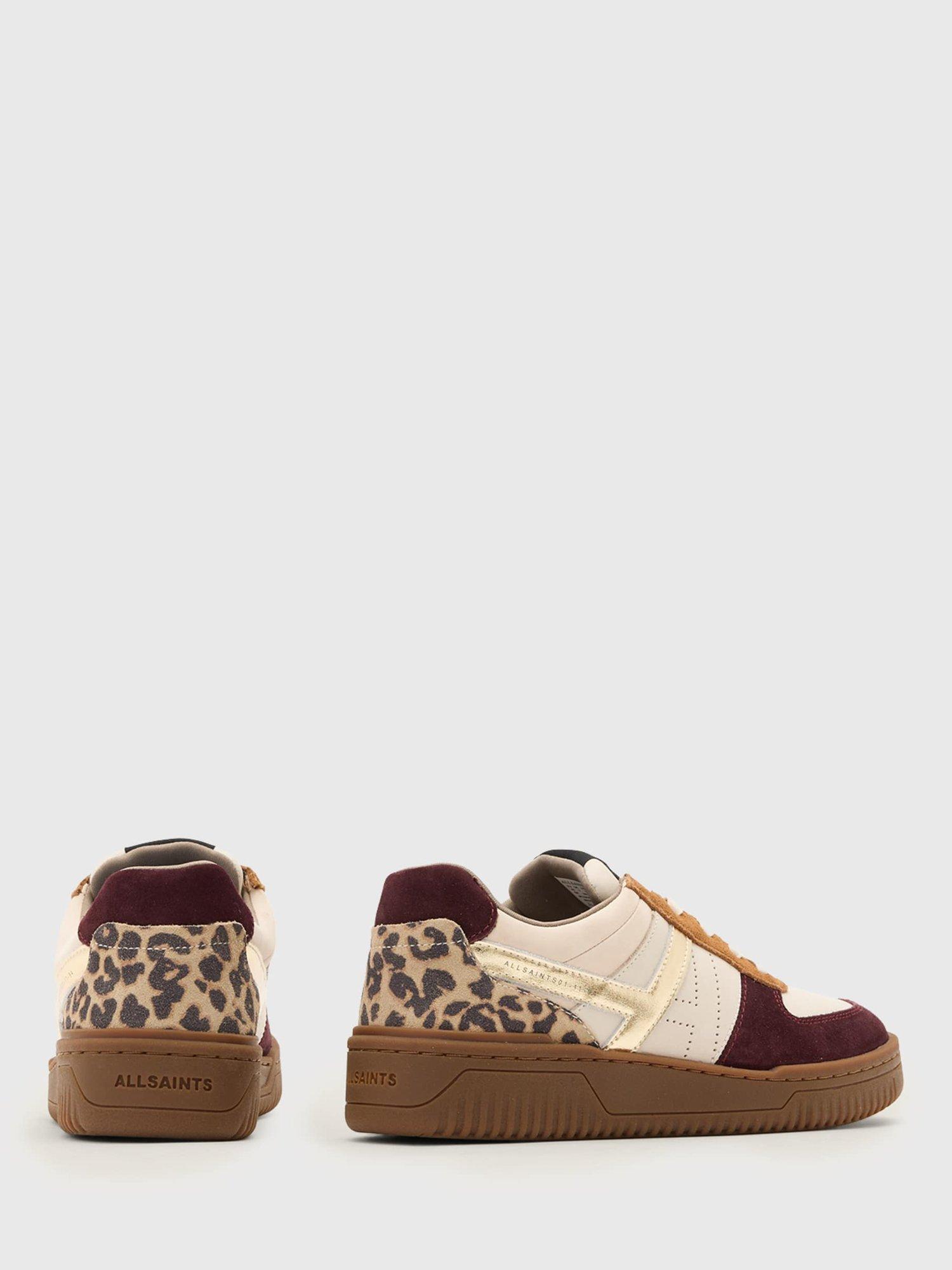 Product image 6 of 6, which shows AllSaints Vix Suede Blend Trainers, Brown/Multi, EU36