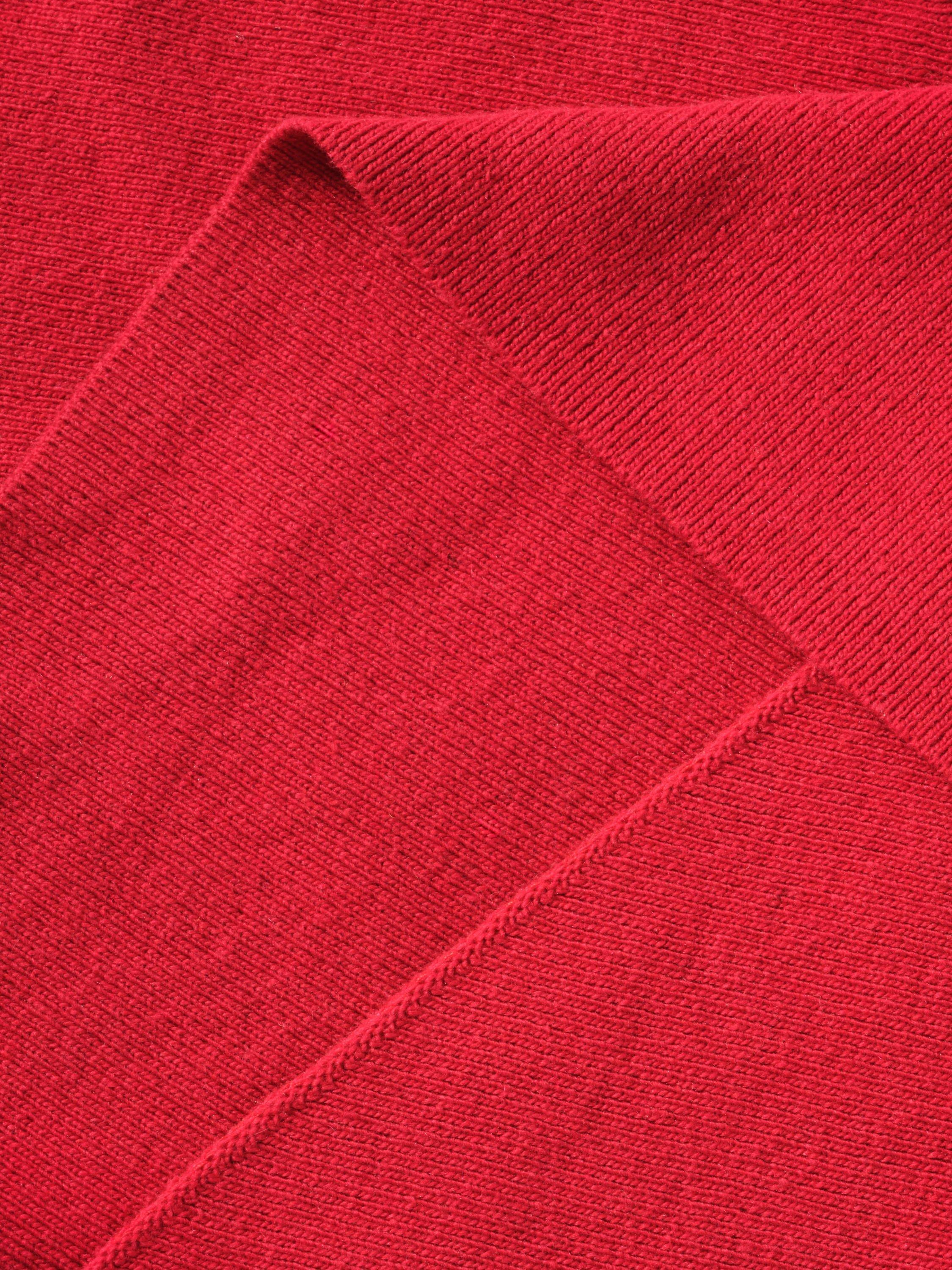 Product image 5 of 5, which shows Mint Velvet Triangle Knitted Neck Scarf, Red