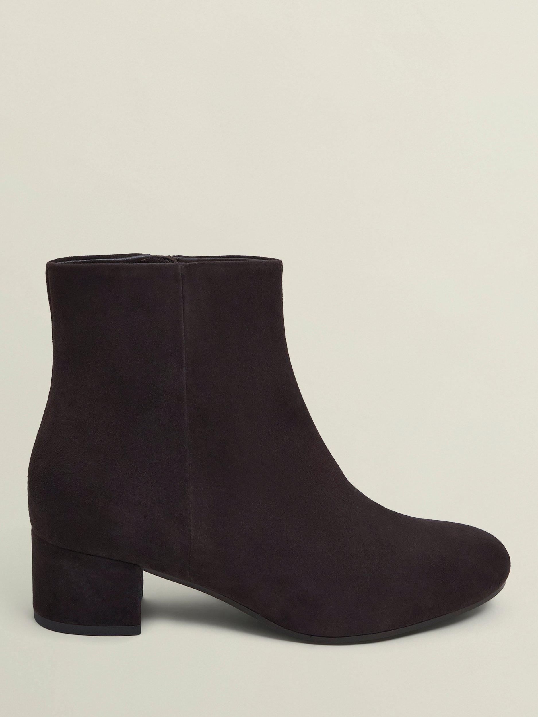 Product image 1 of 6, which shows Hobbs Evelyn Suede Ankle Boots, Chocolate Brown, 3