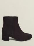Hobbs Evelyn Suede Ankle Boots, Chocolate Brown