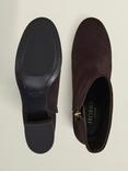 Hobbs Evelyn Suede Ankle Boots, Chocolate Brown