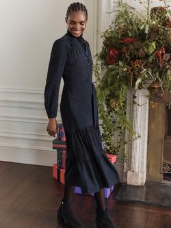 Hobbs Rochelle Suede Heeled Ankle Boots, Black, Black