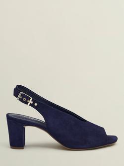 Hobbs Kali Suede Slingback Sandals, Midnight Navy, Midnight Navy
