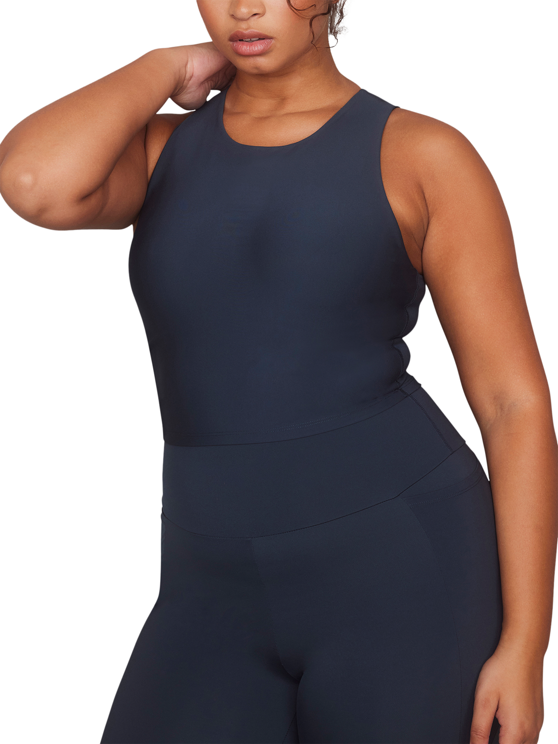Product image 1 of 5, which shows Lovall Empower Sleeveless Workout Top, Navy Blue, 6