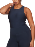 Lovall Empower Sleeveless Workout Top, Navy Blue