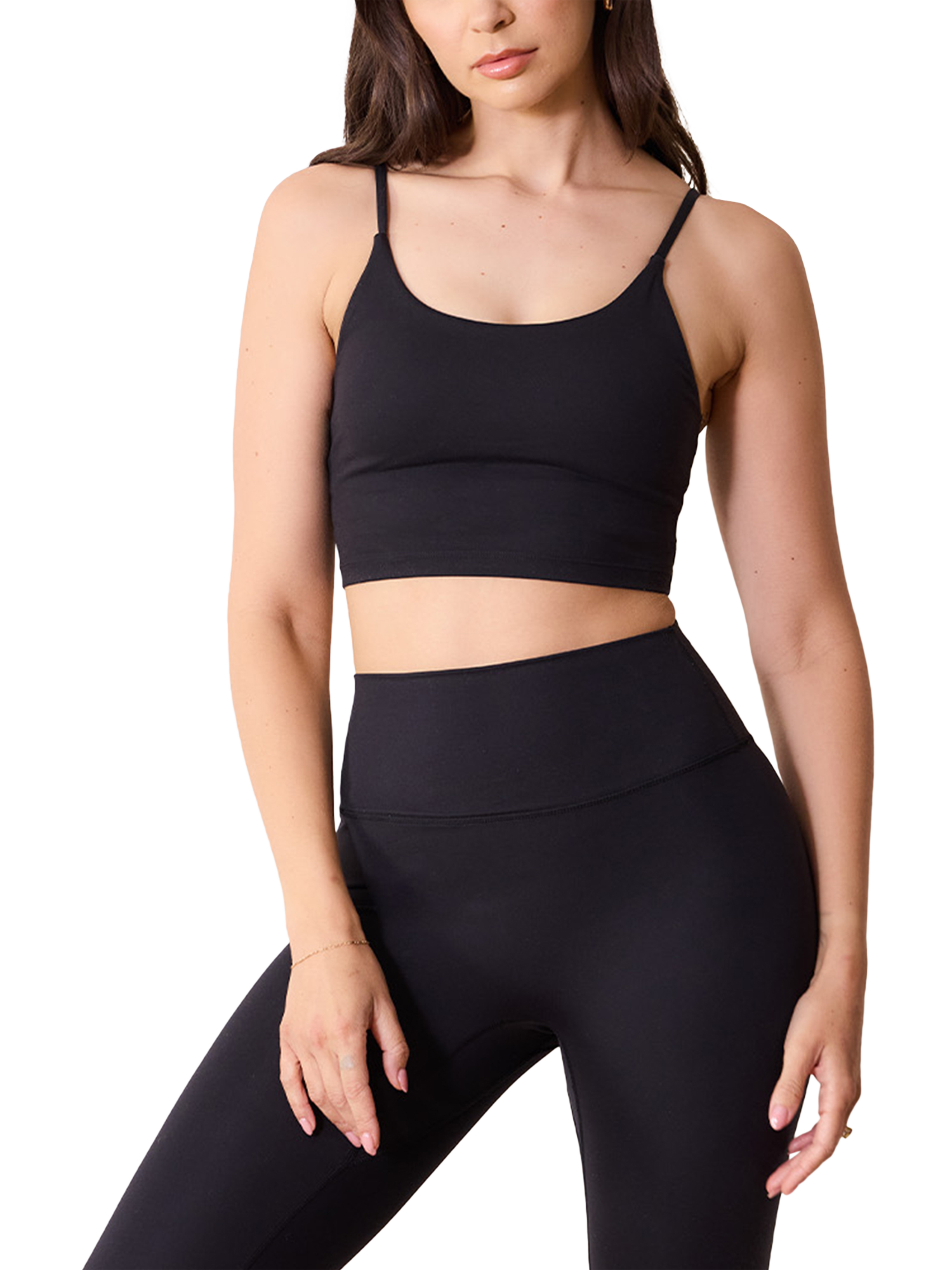 Product image 1 of 5, which shows Lovall 24/7 Revitalise Fitted Sports Bra, Black, 6
