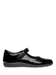 Geox Kids' Iberide Patent Leather Ballet Flat Shoes, Black