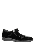 Geox Kids' Iberide Patent Leather Ballet Flat Shoes, Black