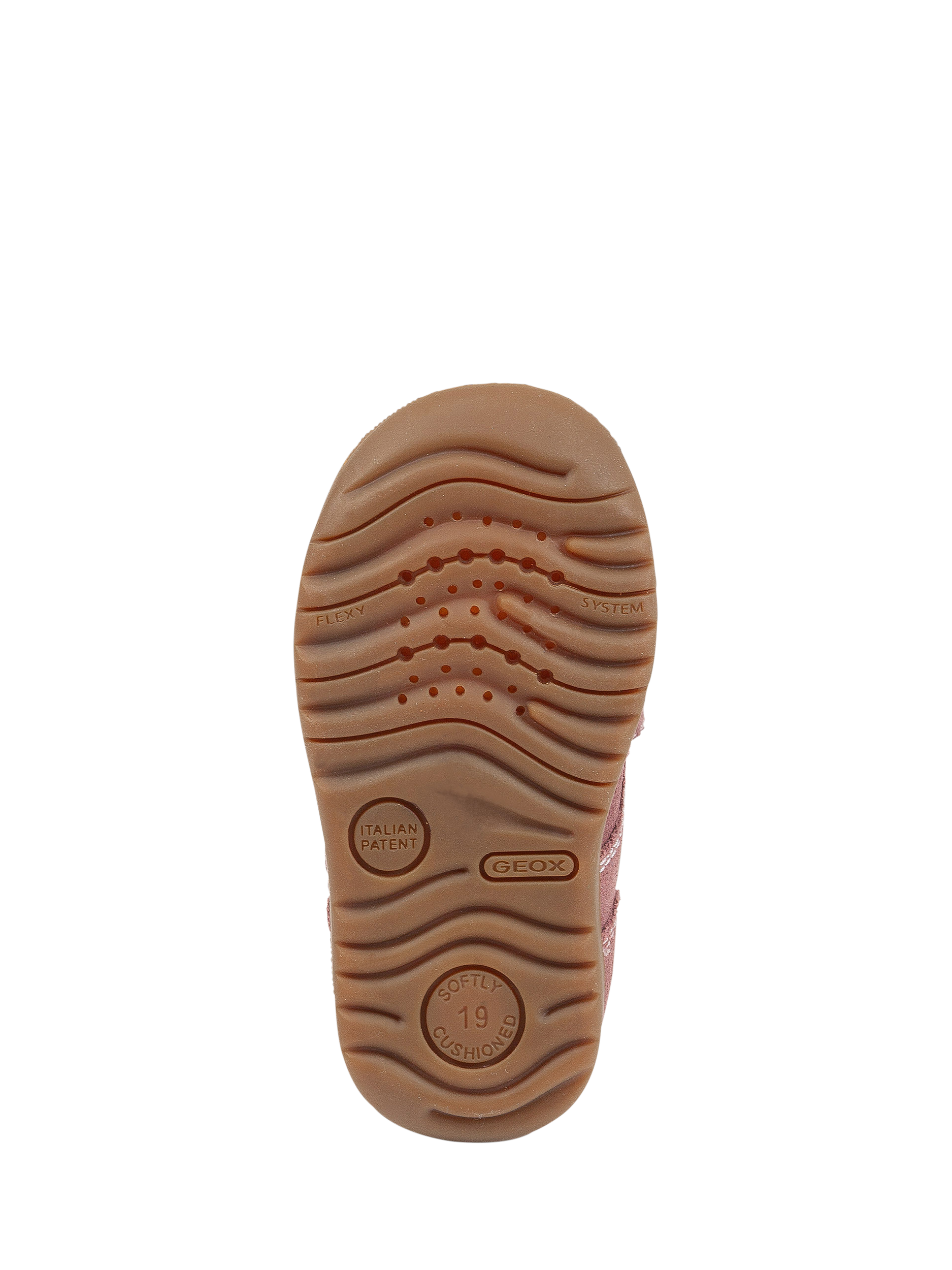 Product image 7 of 9, which shows Geox Kids' Macchia Suede Trainers, Rose Smoke, EU18