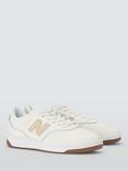 New Balance 80 Suede Blend Lace Up Trainers, Off White