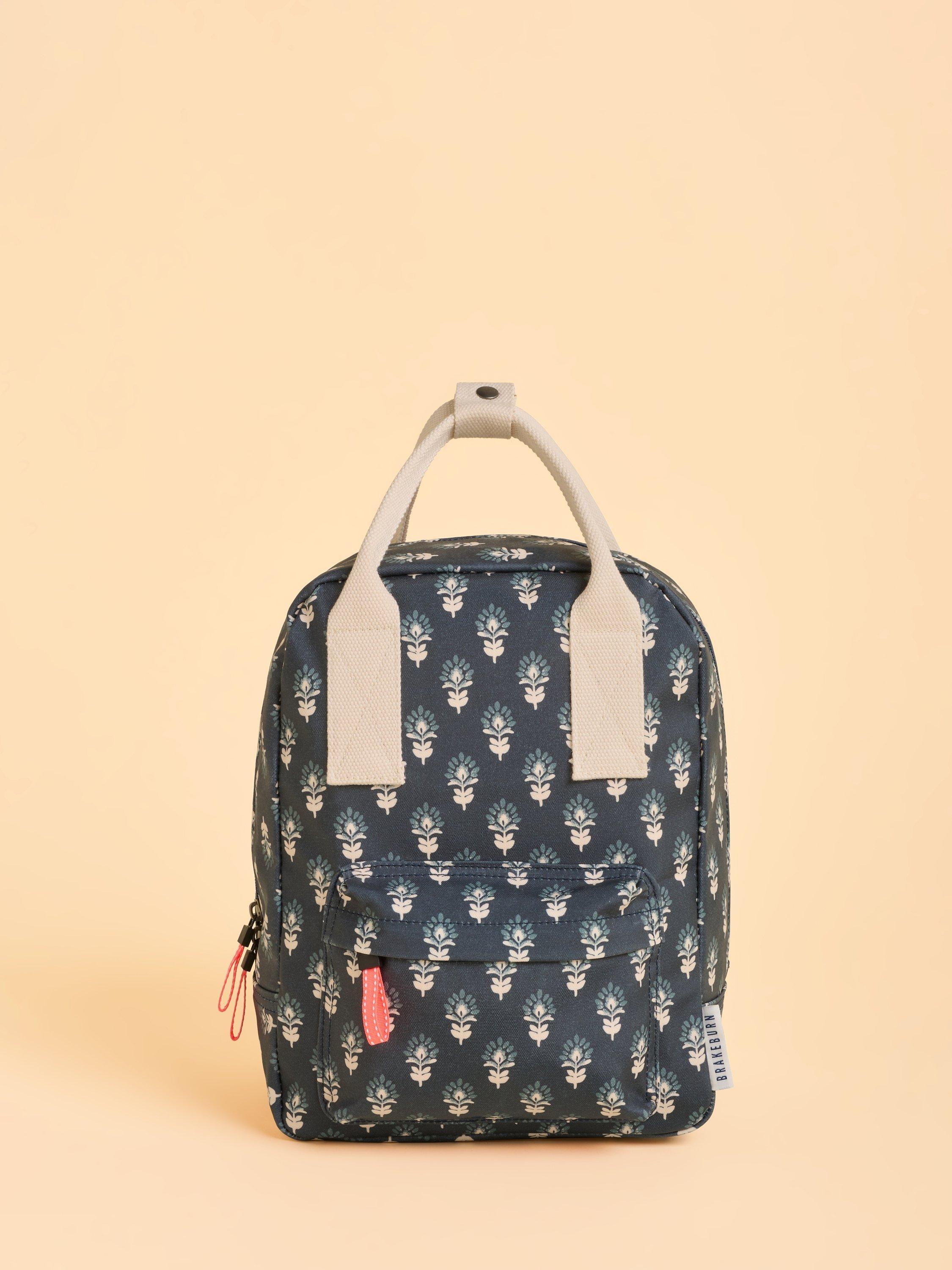 Product image 1 of 4, which shows Brakeburn Henna Floral Backpack, Blue
