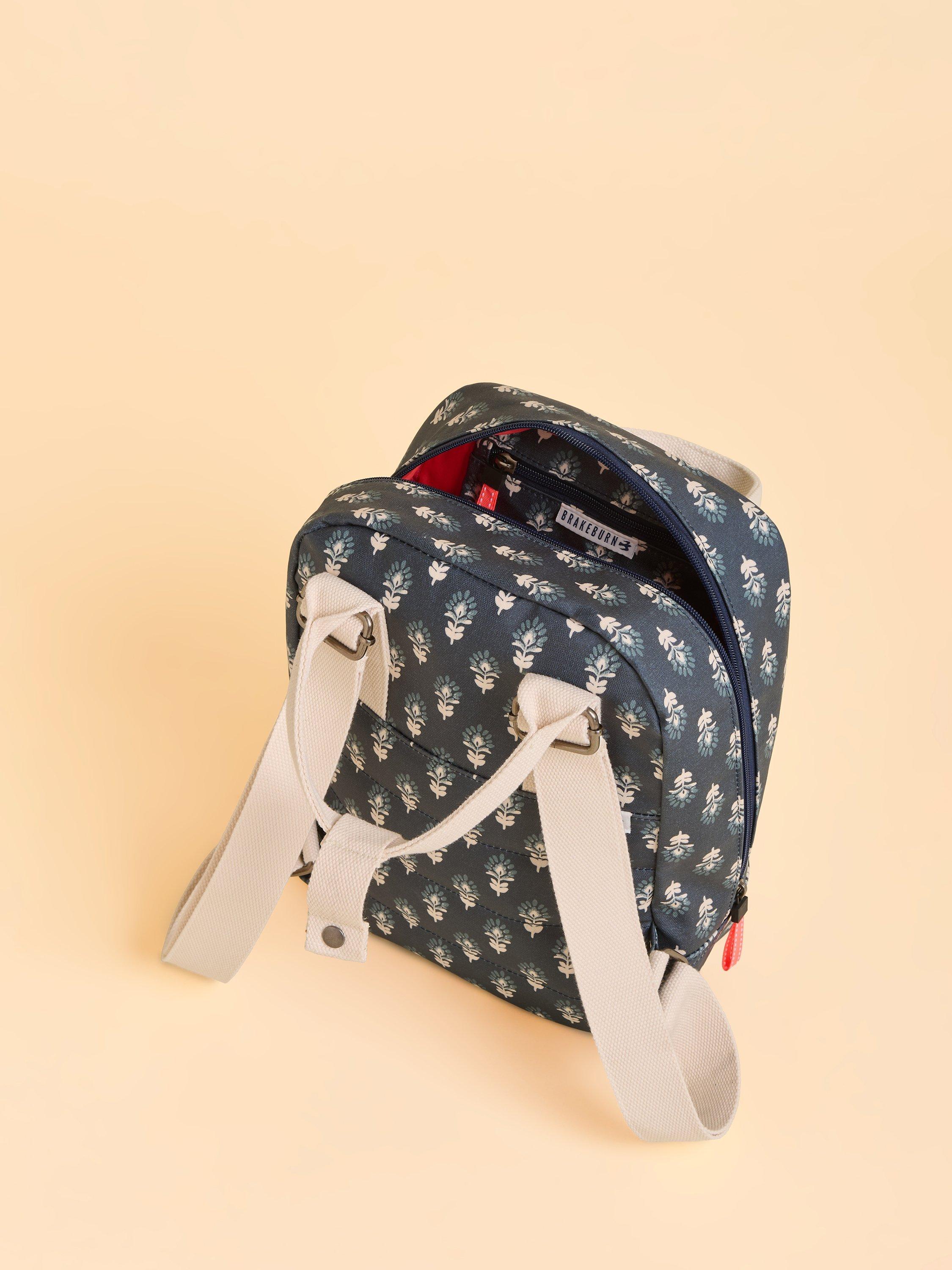 Product image 3 of 4, which shows Brakeburn Henna Floral Backpack, Blue