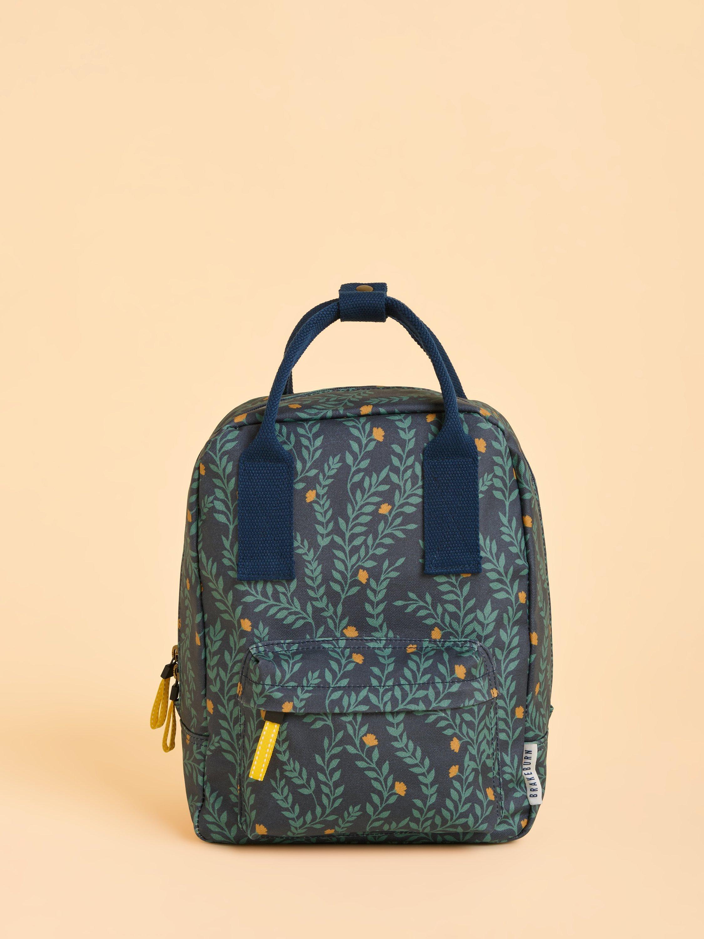 Product image 1 of 4, which shows Brakeburn Twilight Leaves Backpack, Blue