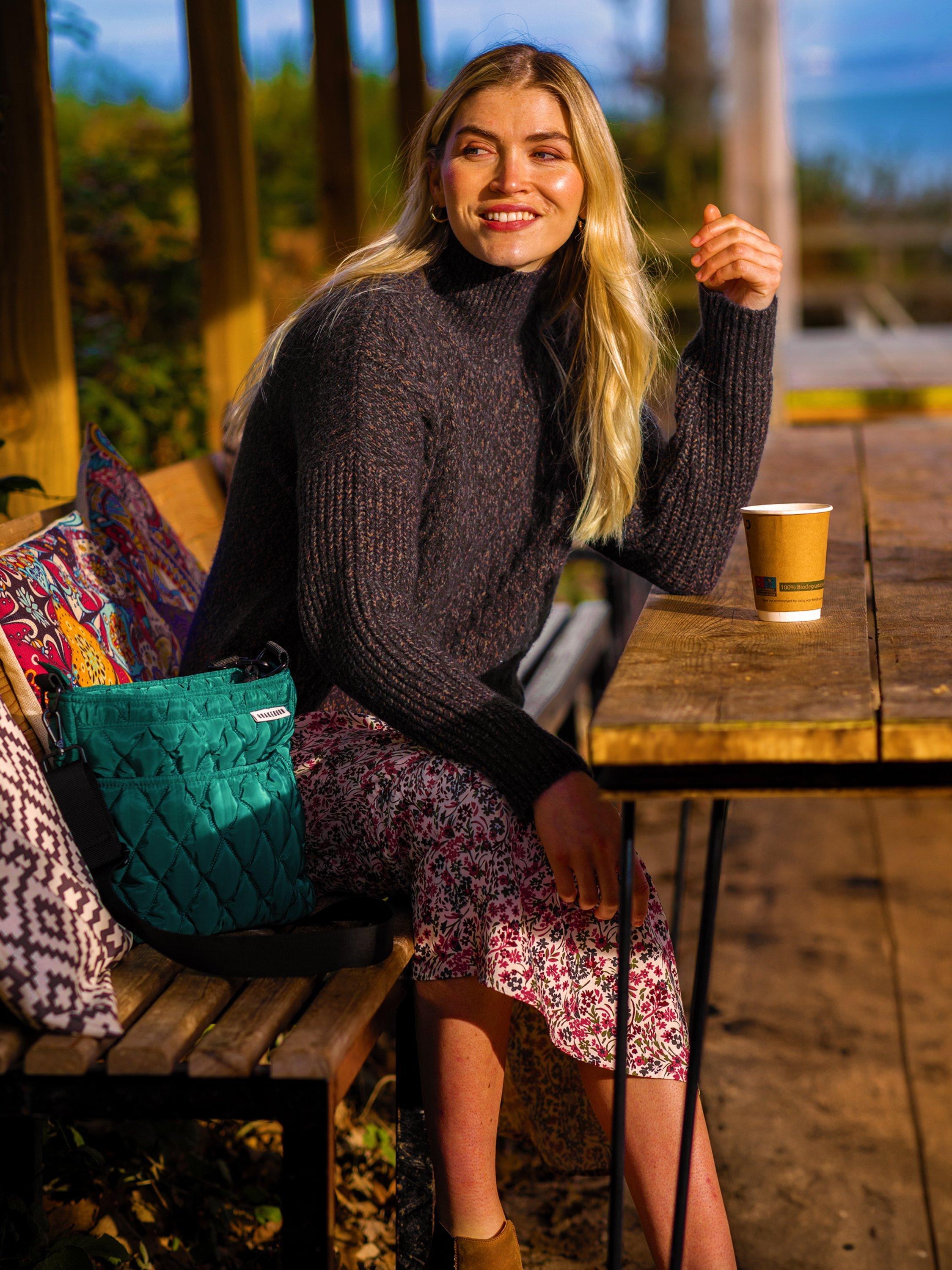 Product image 2 of 5, which shows Brakeburn Shipstal Quilted Crossbody Bag, Teal, One Size