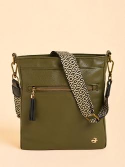 Brakeburn Sierra Pattern Strap Crossbody Bag, Green, Green