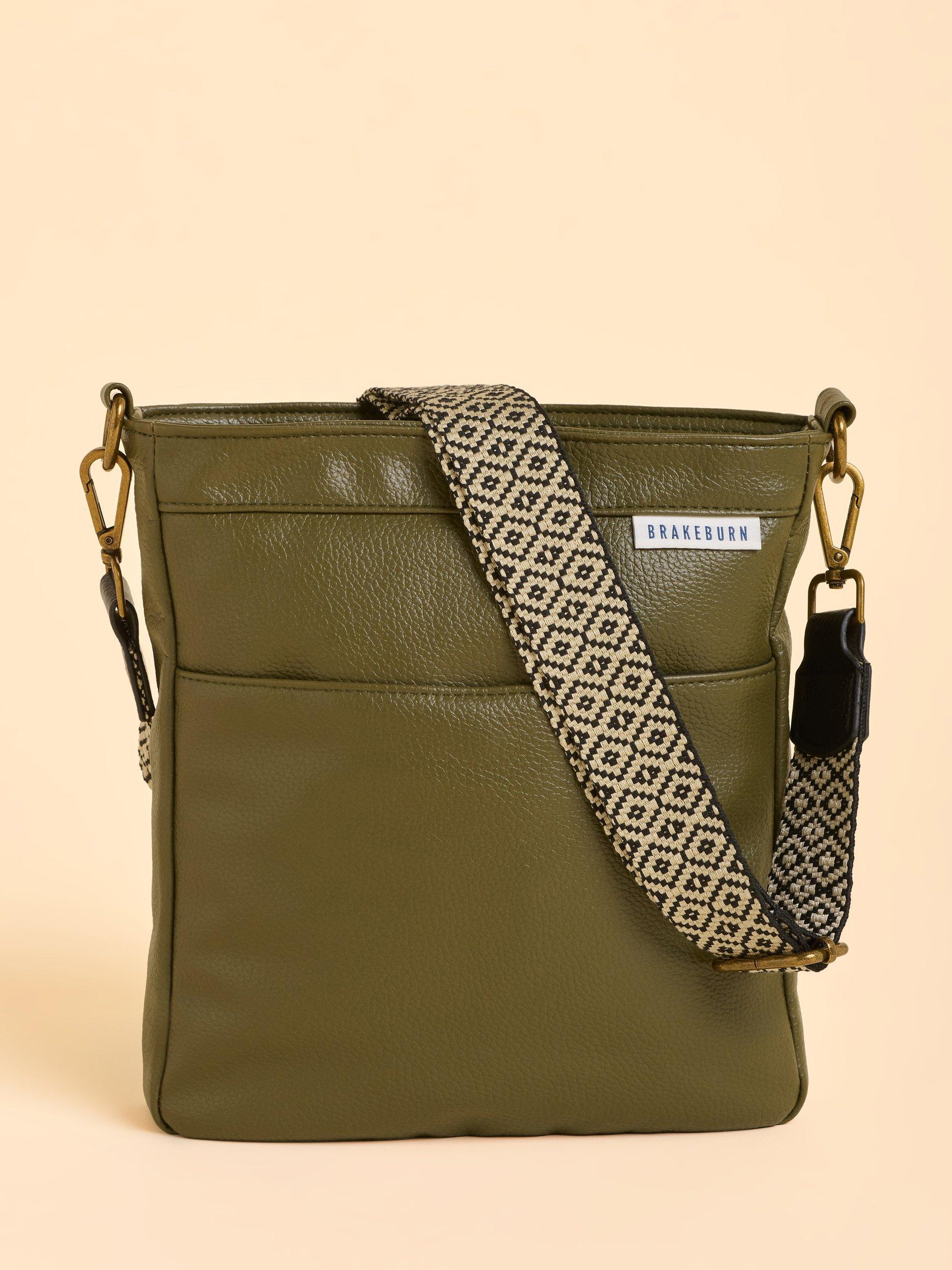 Product image 2 of 4, which shows Brakeburn Sierra Pattern Strap Crossbody Bag, Green