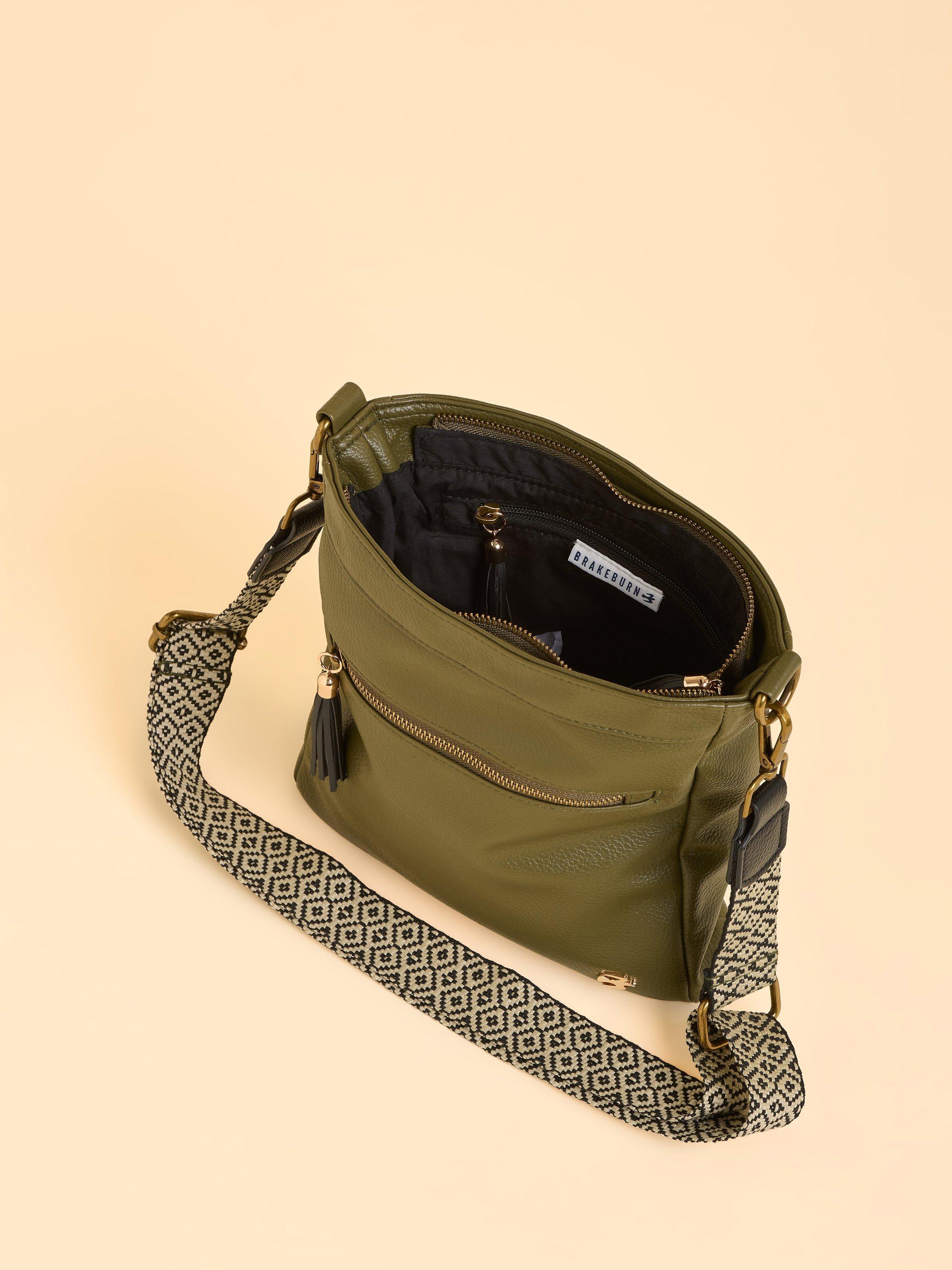 Product image 3 of 4, which shows Brakeburn Sierra Pattern Strap Crossbody Bag, Green