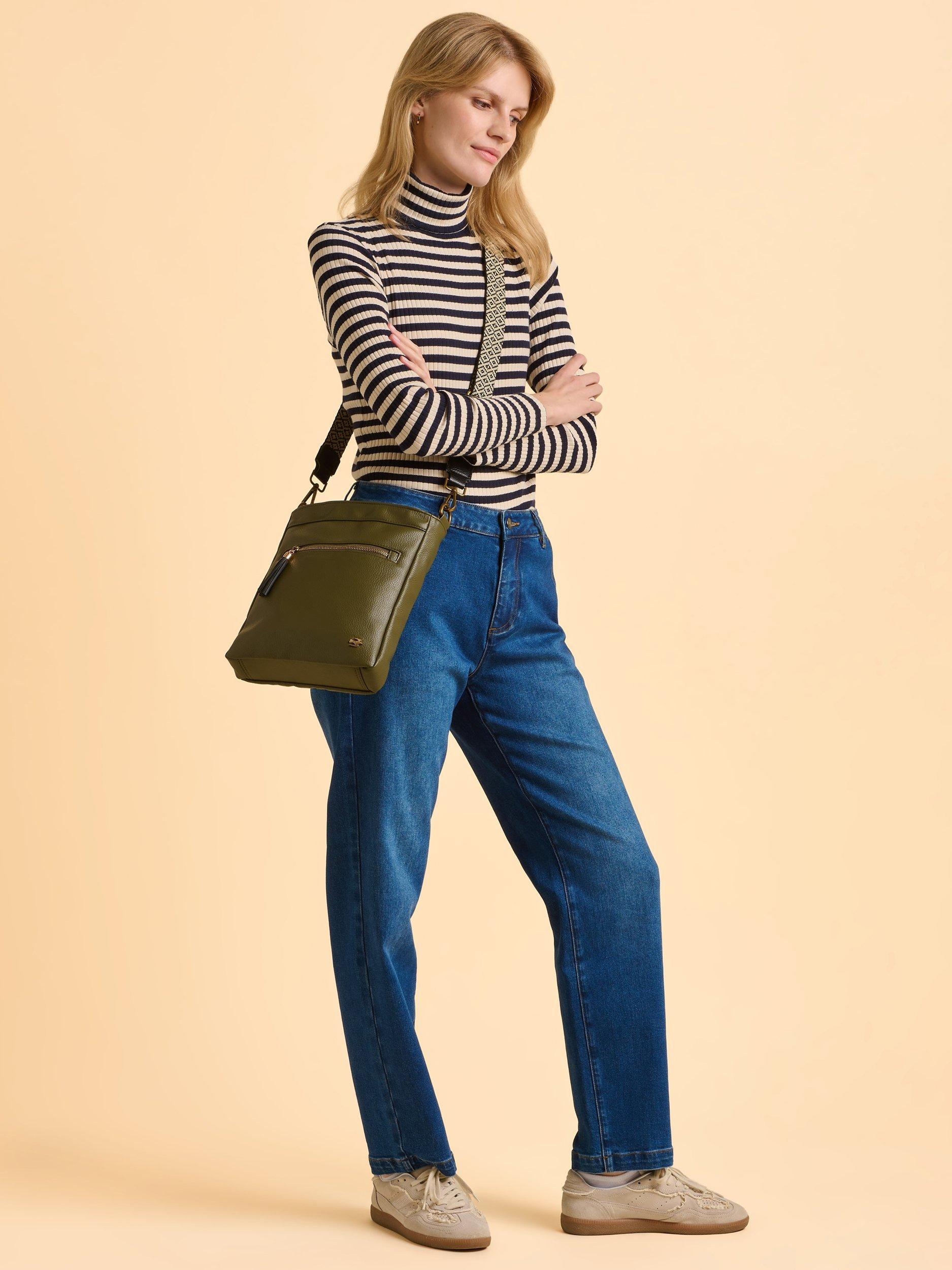 Product image 4 of 4, which shows Brakeburn Sierra Pattern Strap Crossbody Bag, Green