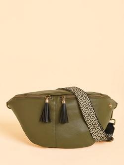 Brakeburn Sierra Pattern Strap Sling Bag, Green, Green