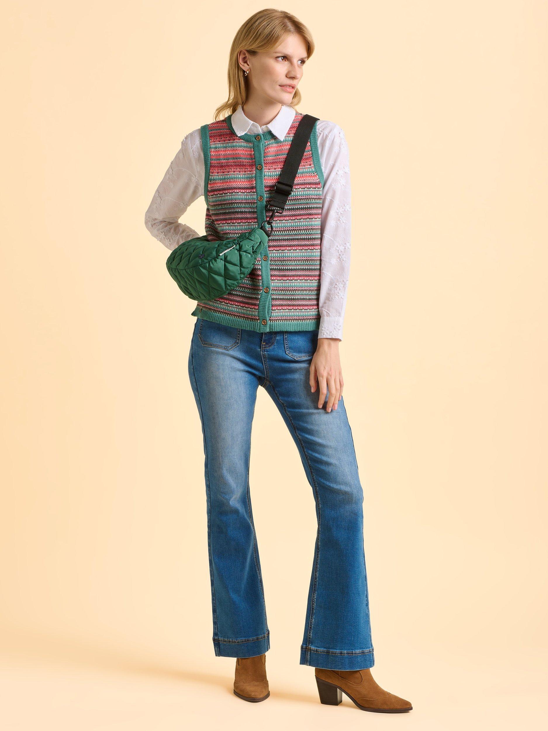 Product image 4 of 4, which shows Brakeburn Shipstal Quilted Sling Bag, Teal, One Size