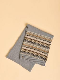 Brakeburn Thistle Fairisle Scarf - view 2, Grey