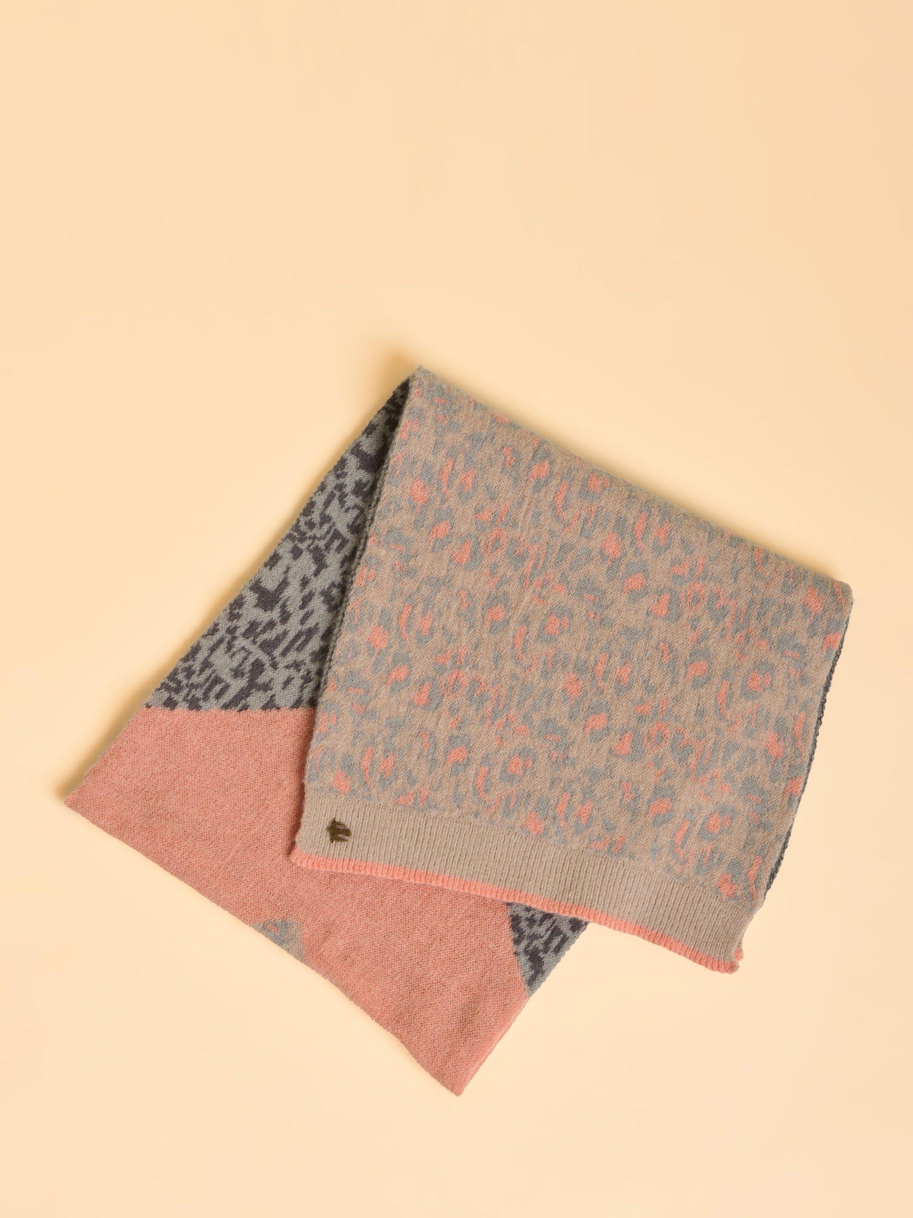 Product image 2 of 5, which shows Brakeburn Animax Animal Print Scarf, Grey