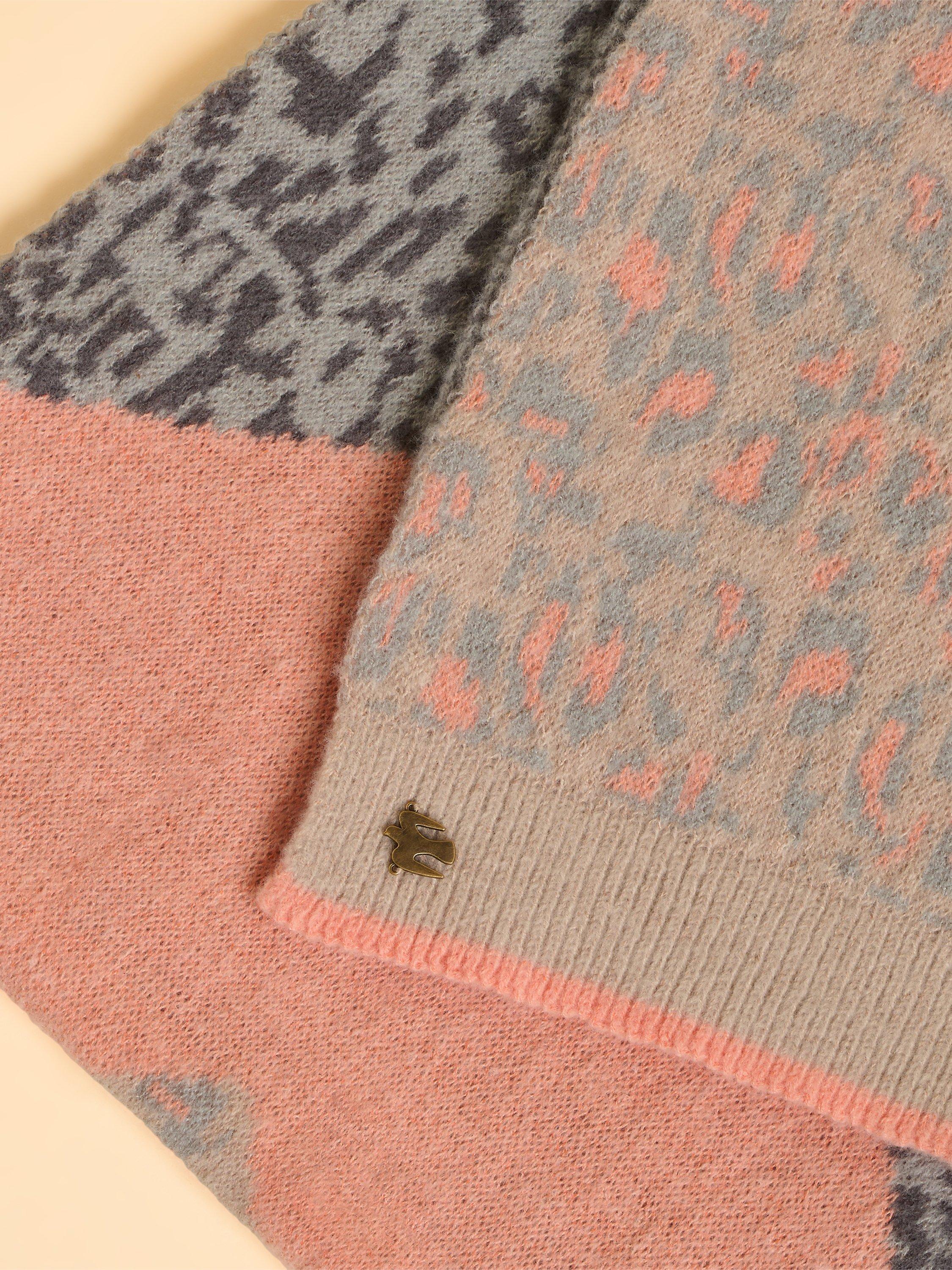 Product image 3 of 5, which shows Brakeburn Animax Animal Print Scarf, Grey