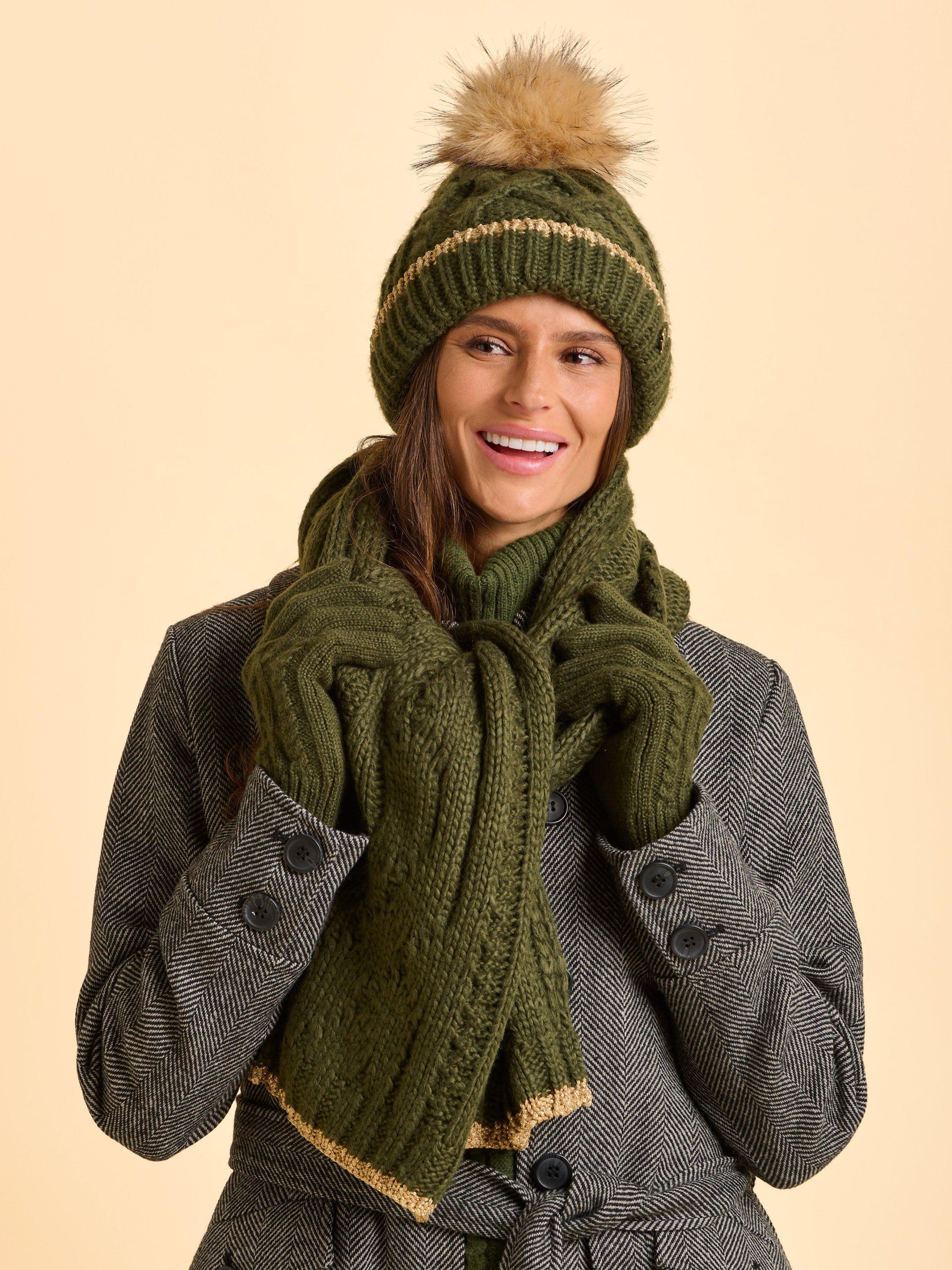 Product image 5 of 5, which shows Brakeburn Heather Scarf, Green, One Size