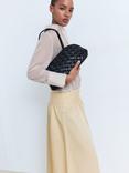 Mango Fiona Flared Midi Skirt, Yellow