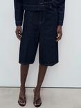 Mango Tony Bermuda Denim Shorts, Open Blue