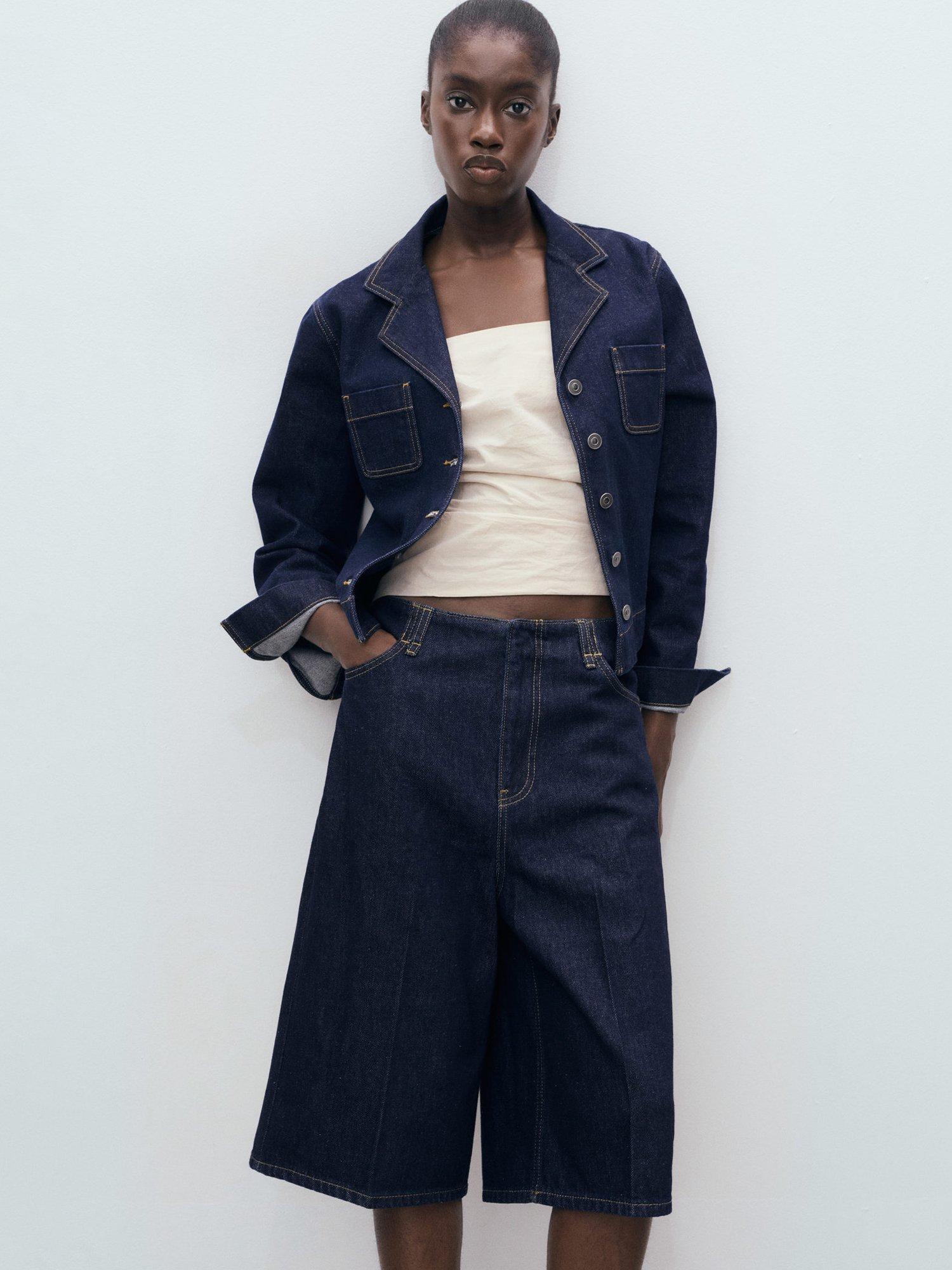 Product image 7 of 8, which shows Mango Tony Bermuda Denim Shorts, Open Blue, 10