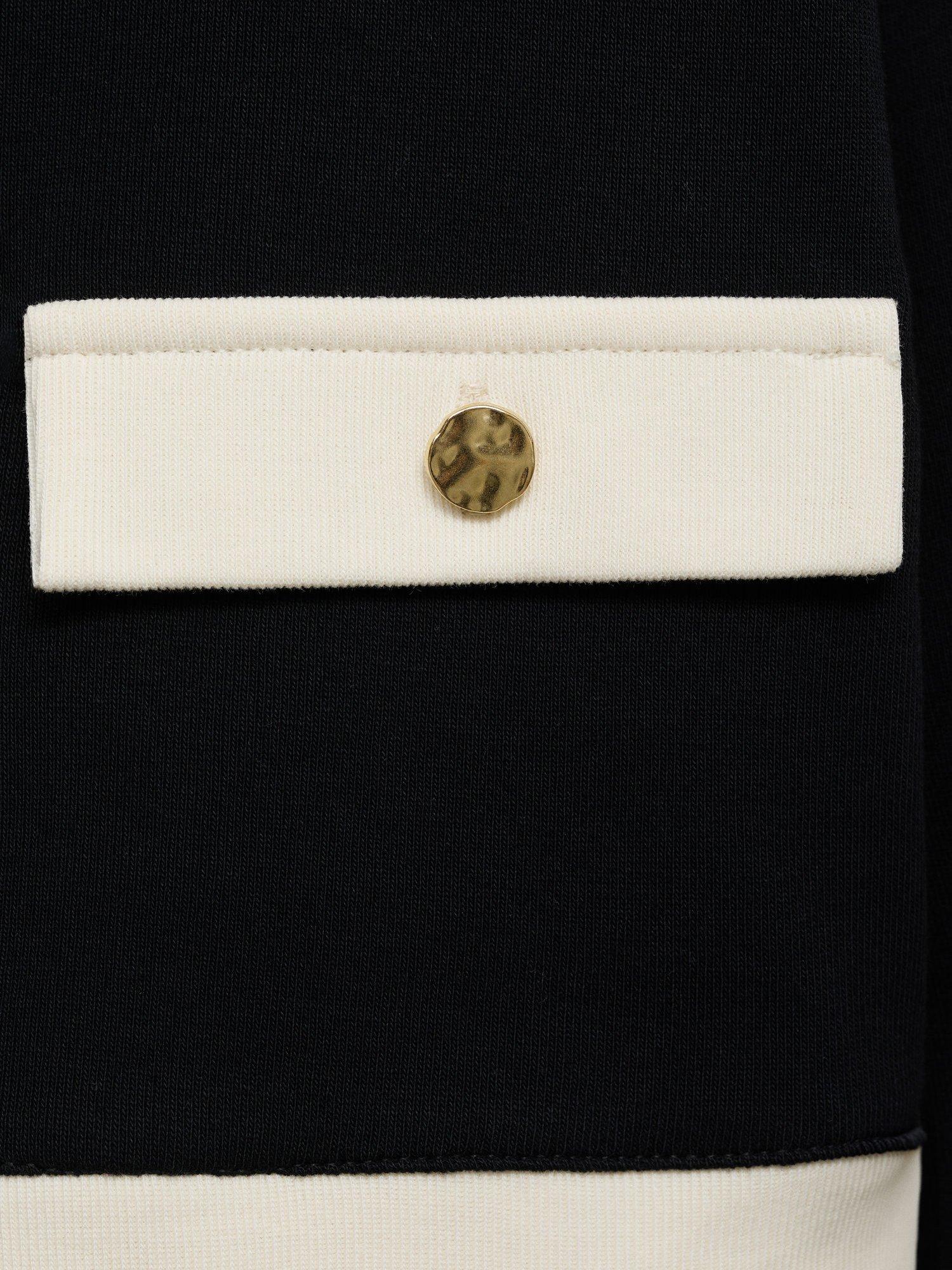 Product image 5 of 8, which shows Mango Peri Contrast Trim Cardigan, Black, 4XL