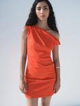 Mango Bernie Ruched Mini Dress, Bright Red