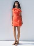 Mango Bernie Ruched Mini Dress, Bright Red