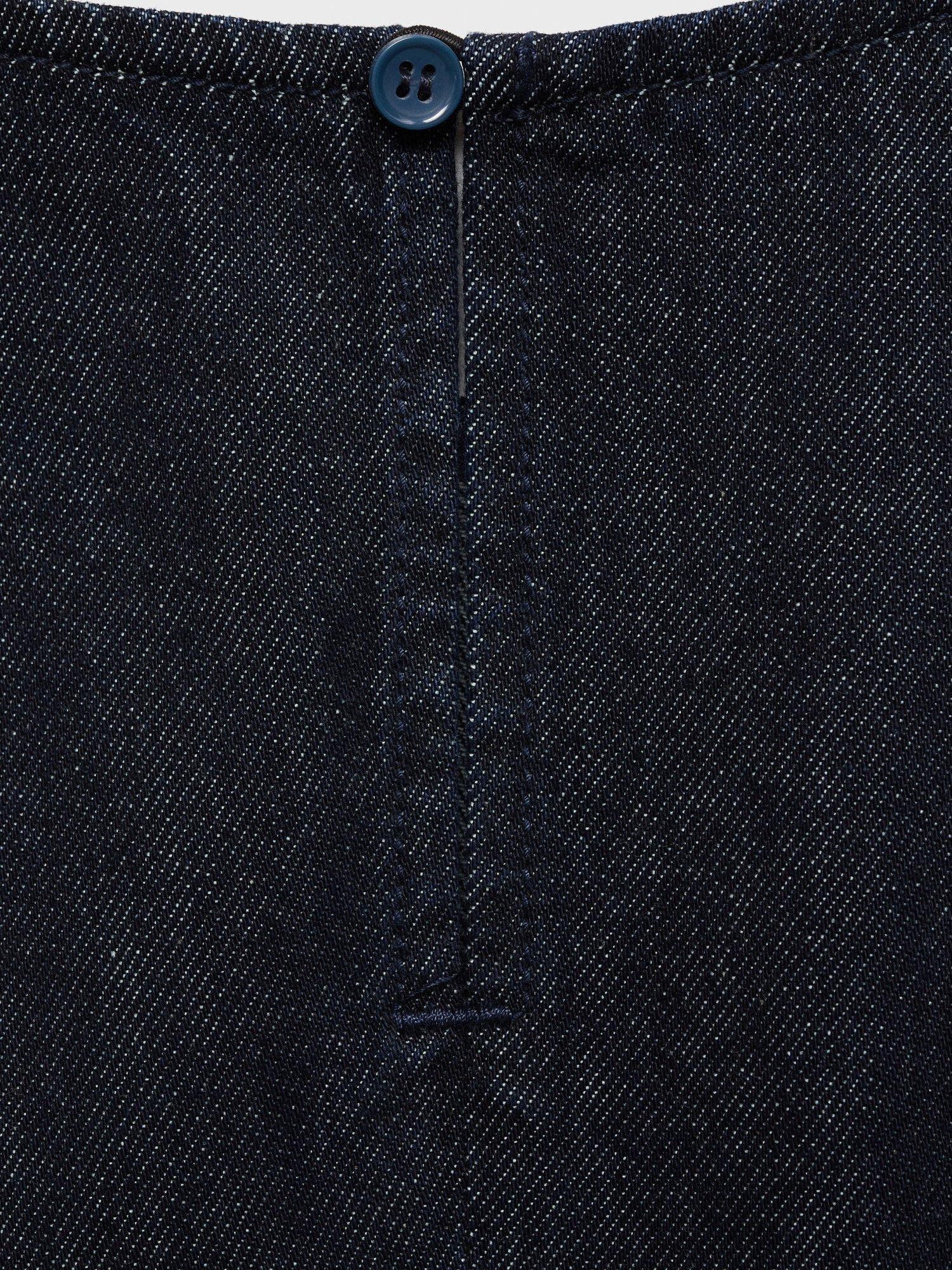 Product image 7 of 7, which shows Mango Blossom Denim Dress, Open Blue, 10