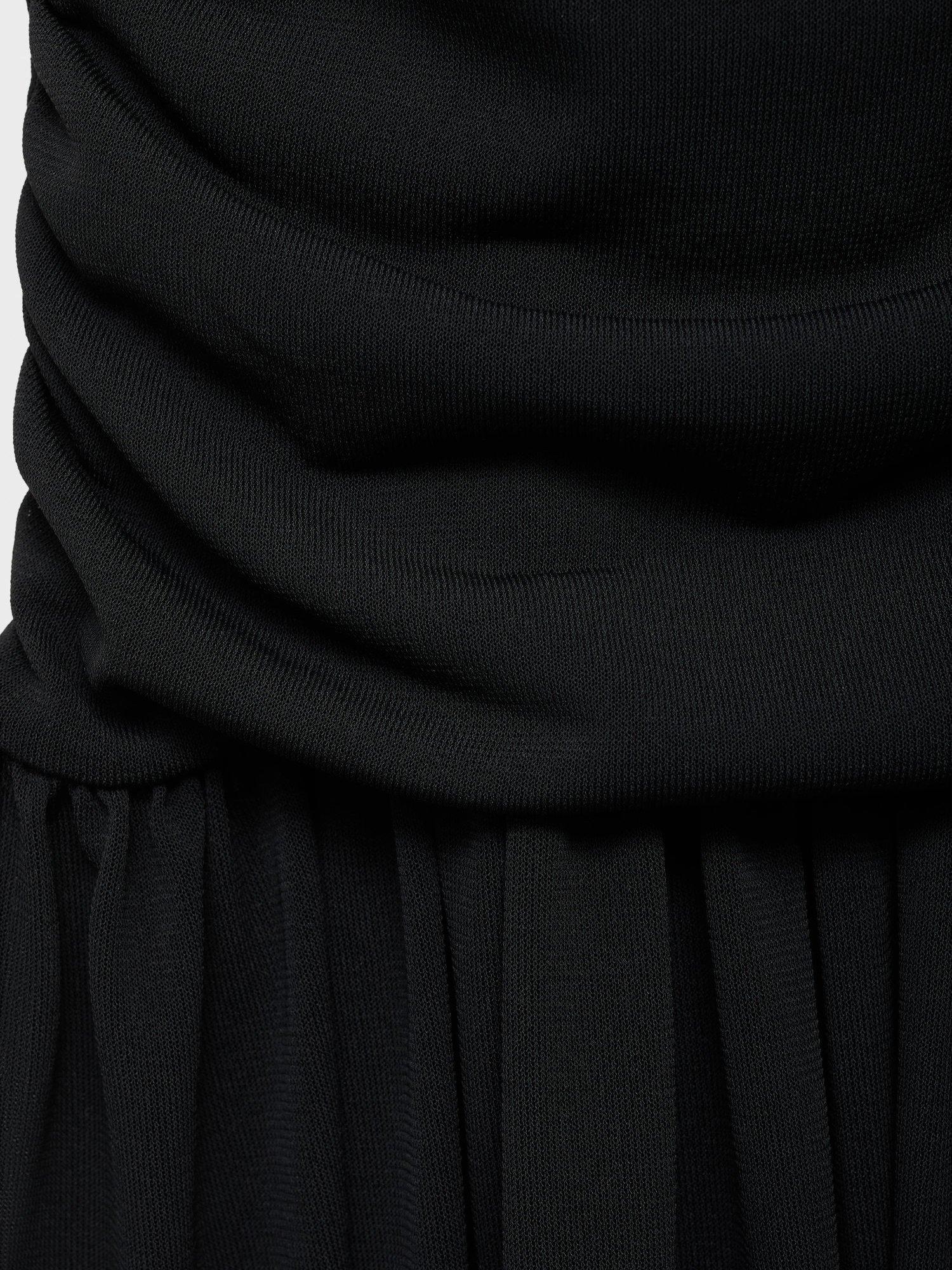 Product image 7 of 7, which shows Mango Corina Ruched Midi Dress, Black, 10