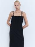 Mango Mili Bow Detail Dress, Black