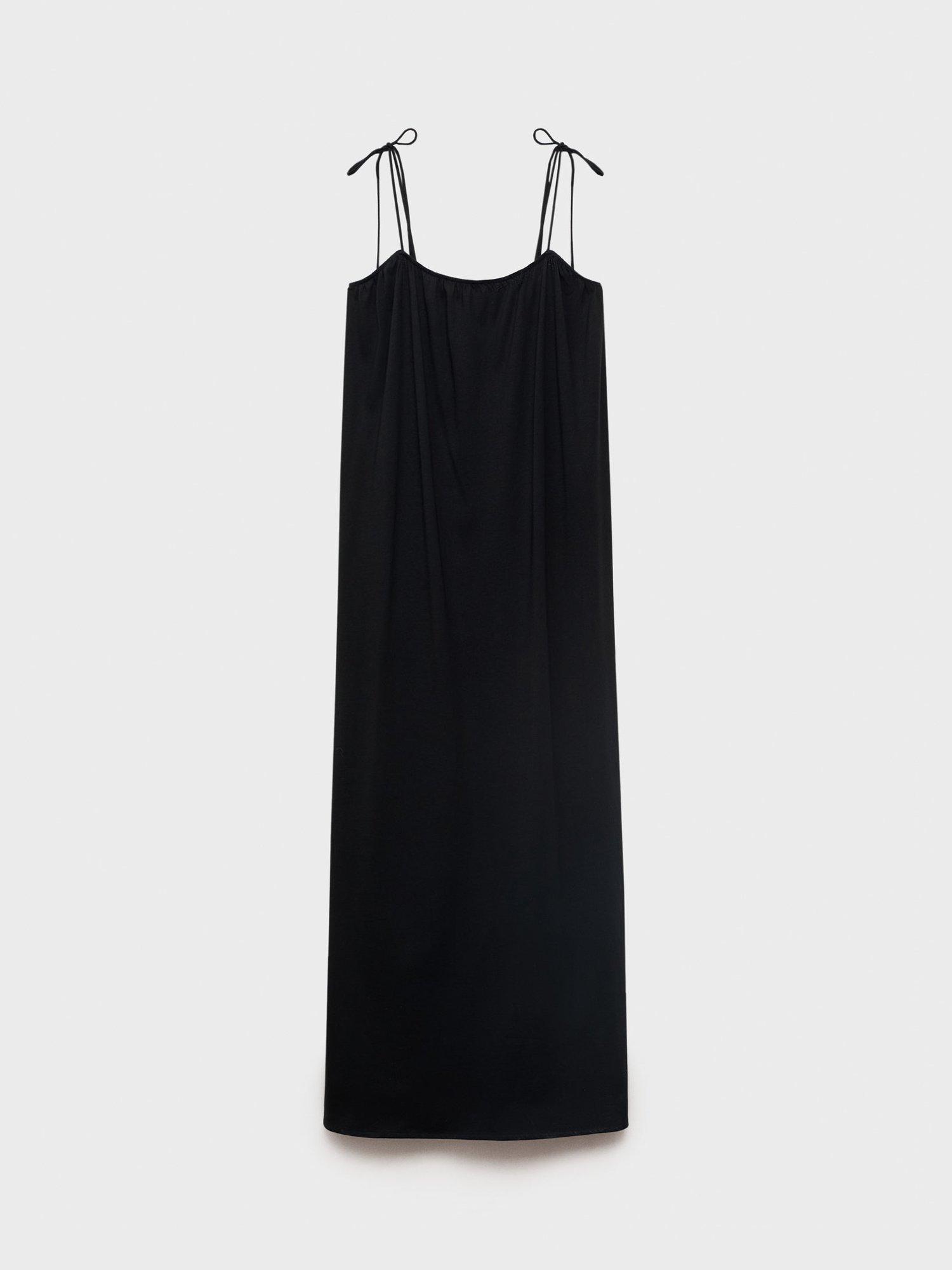 Product image 3 of 7, which shows Mango Mili Bow Detail Dress, Black, 10