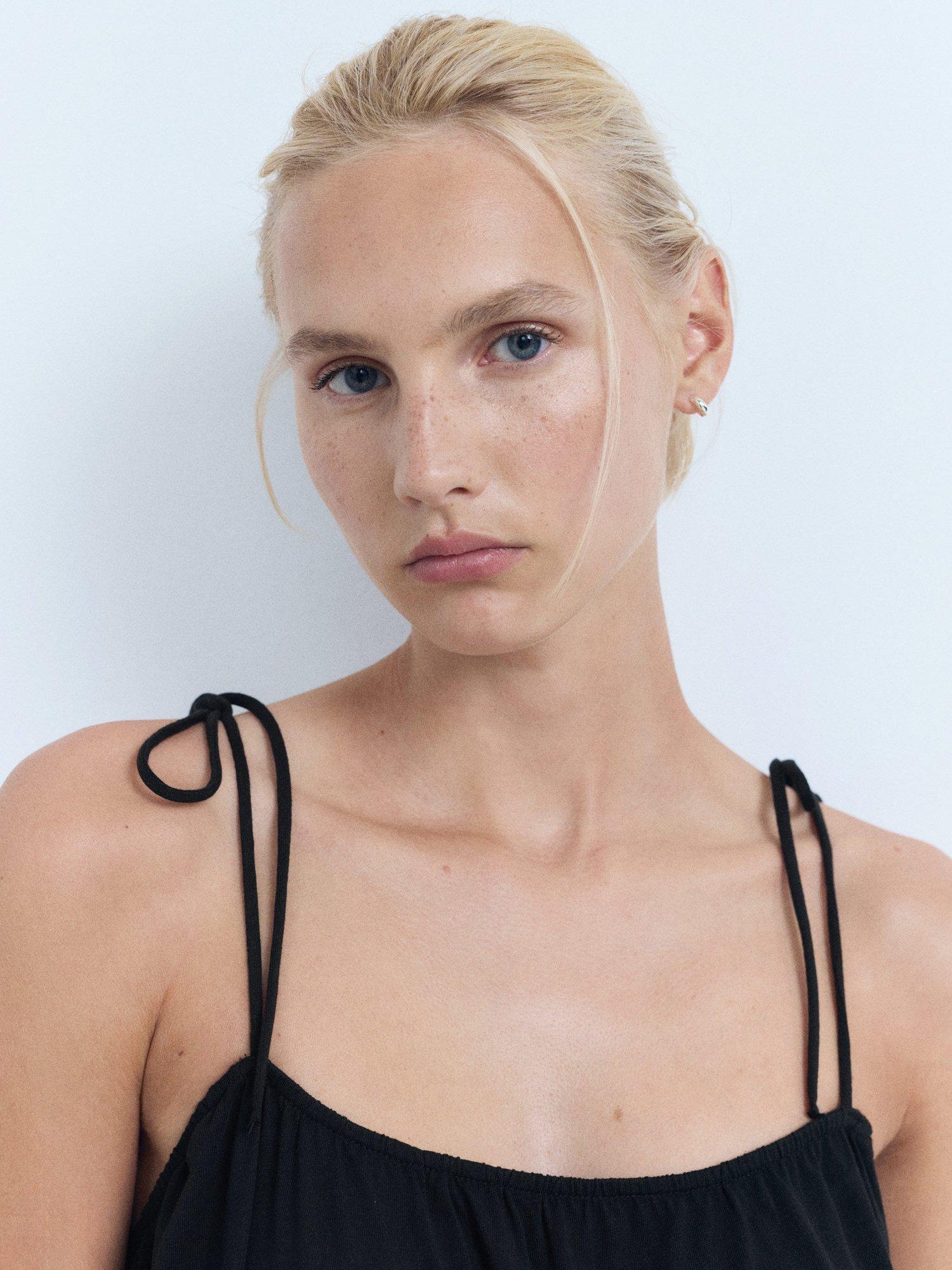 Product image 6 of 7, which shows Mango Mili Bow Detail Dress, Black, 10