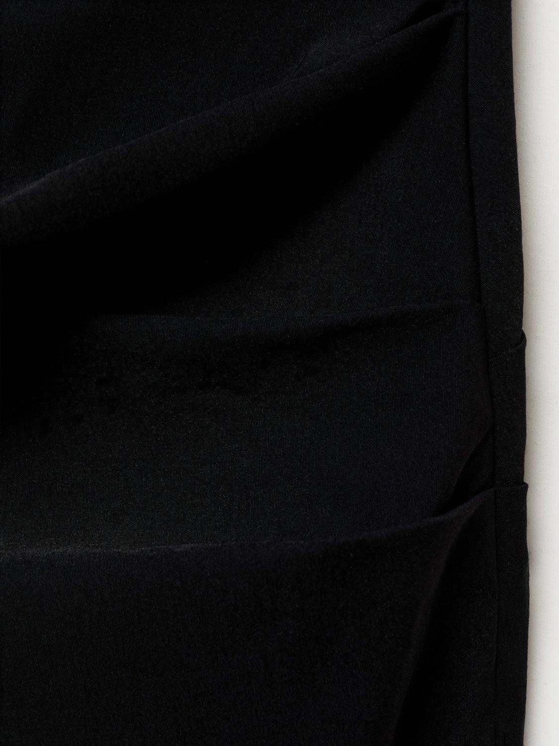 Product image 6 of 6, which shows Mango Twisted Bow Detail Strapless Dress, Black, 4