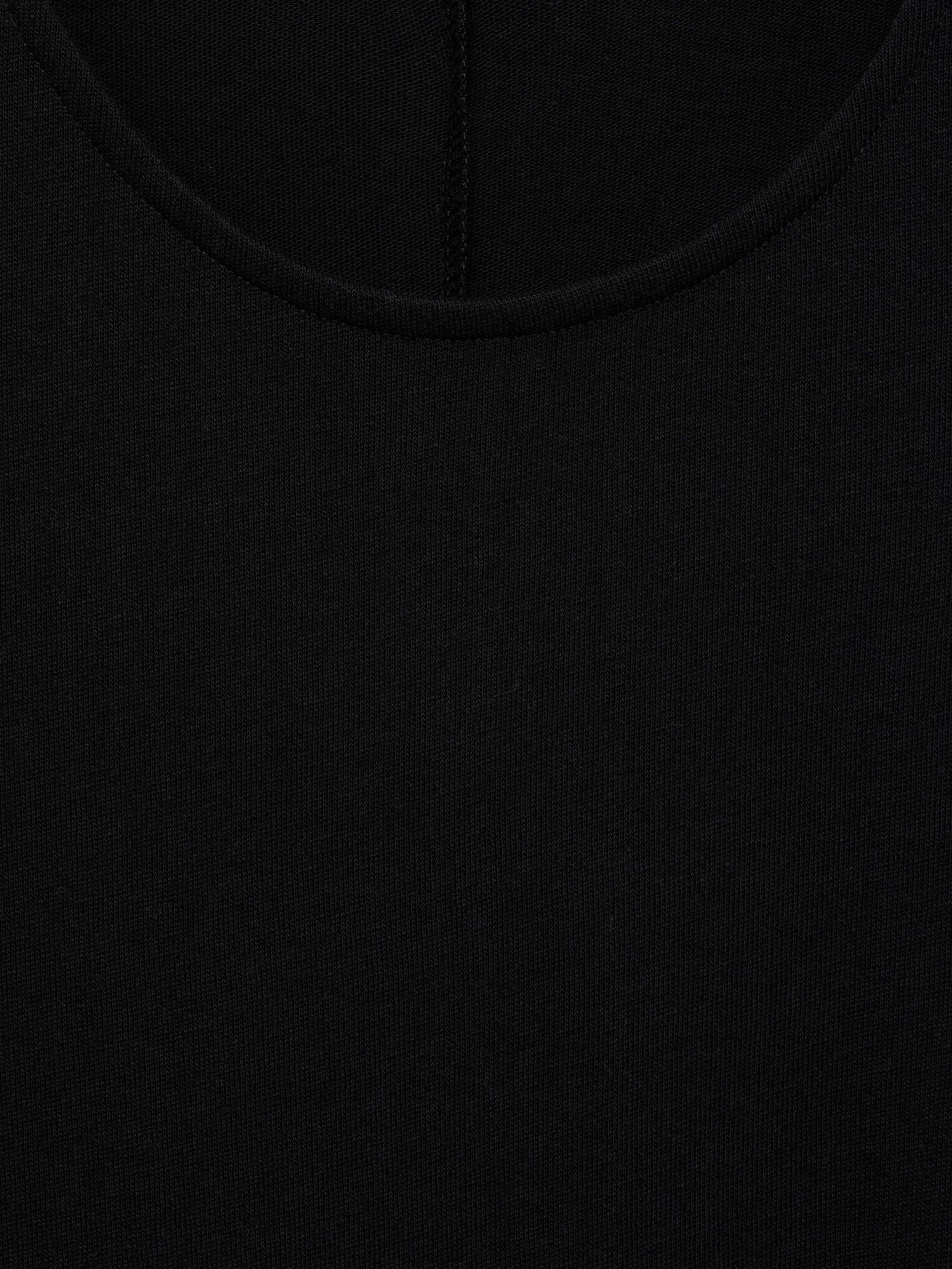 Product image 9 of 9, which shows Mango Woody Gathered Midi Dress, Black, 10