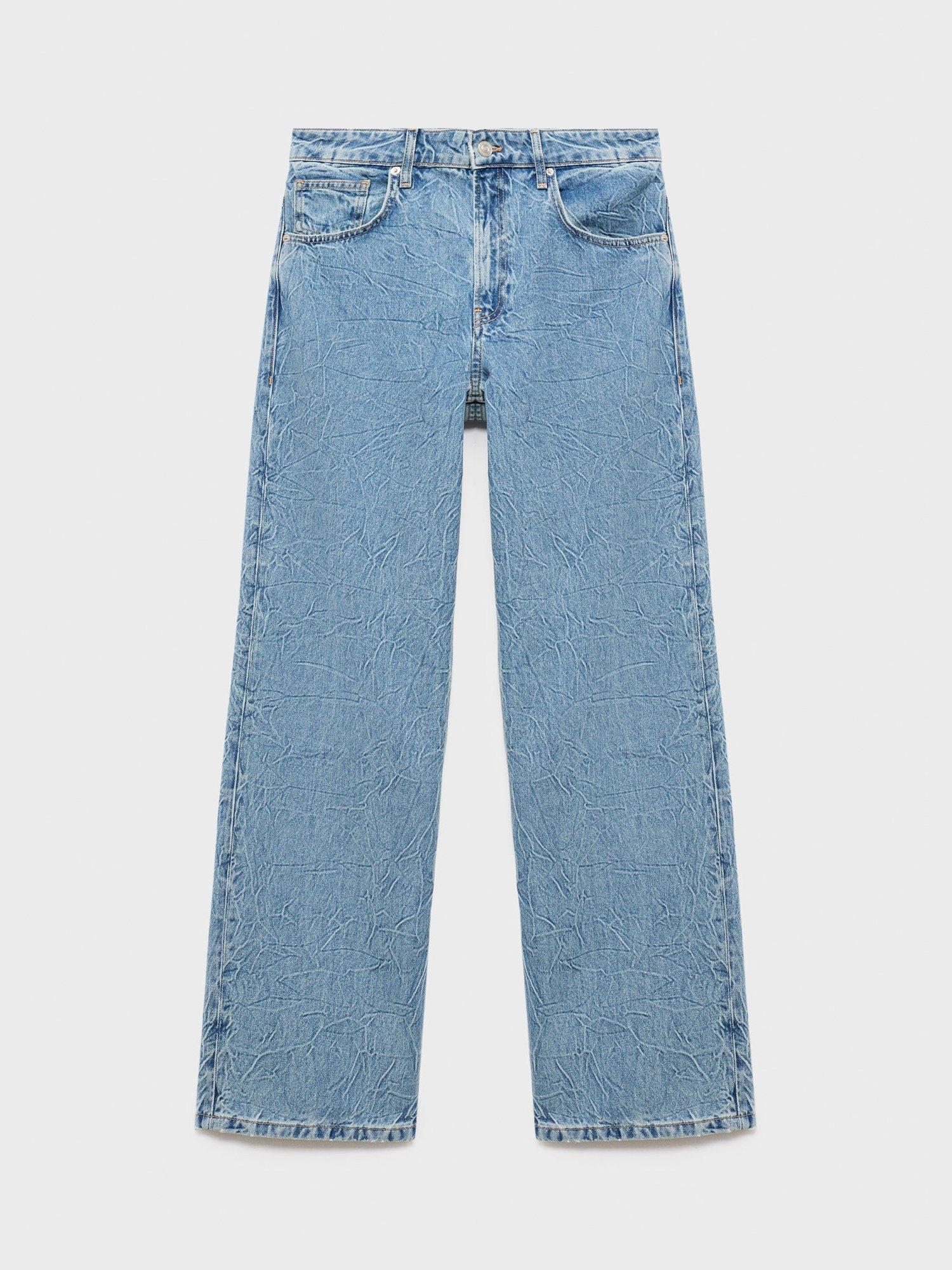 Product image 3 of 8, which shows Mango Davina Mid Rise Straight Jeans, Open Blue, 10