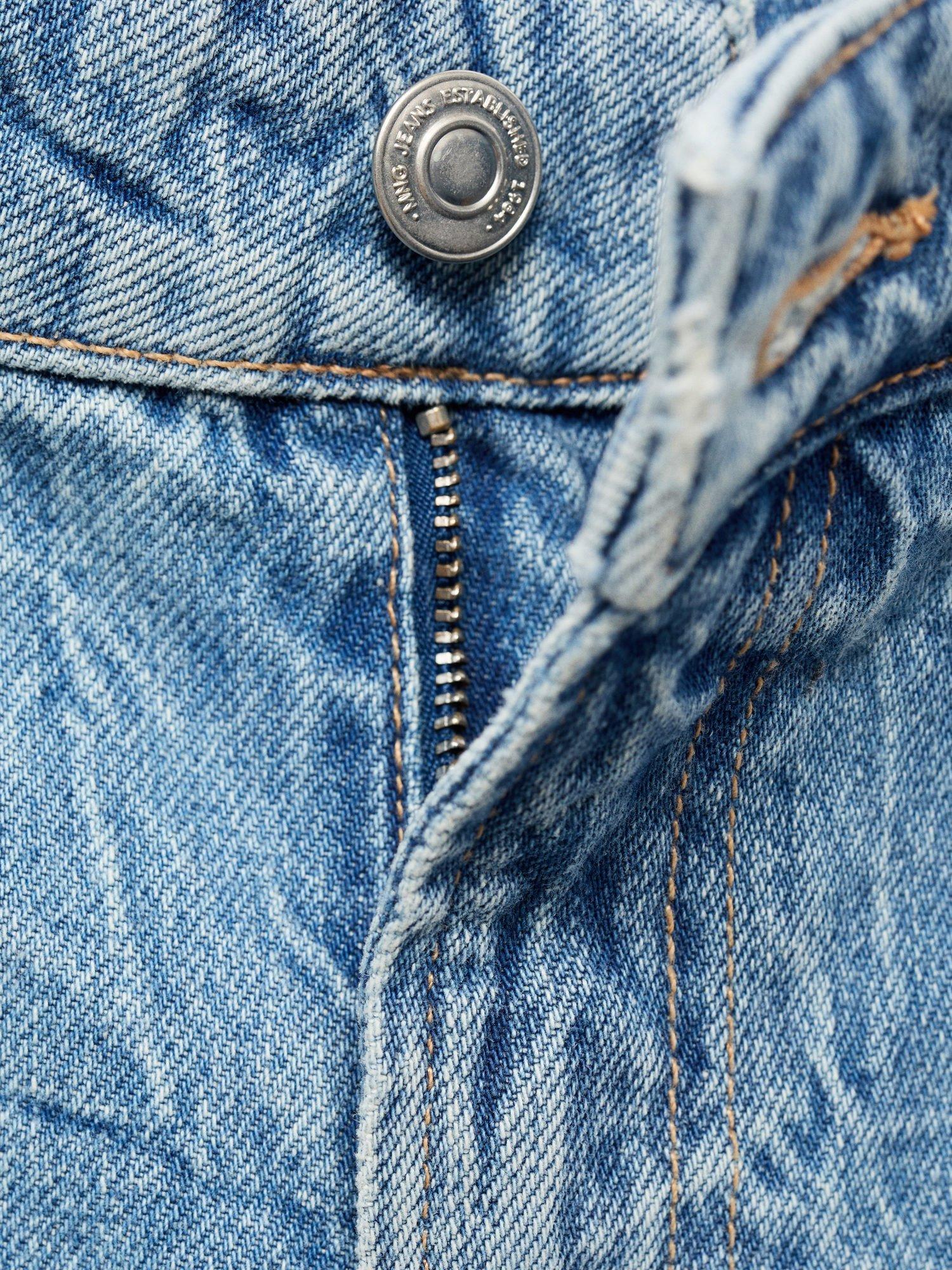 Product image 5 of 8, which shows Mango Davina Mid Rise Straight Jeans, Open Blue, 10